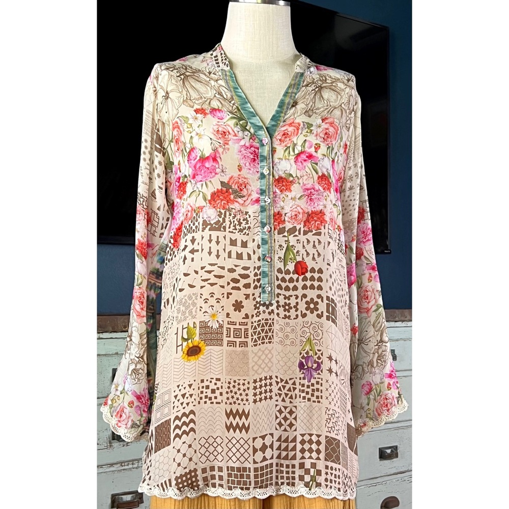 Johnny Was Janice Tunic Top XS
